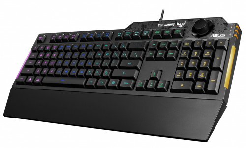 Teclado ASUS TUF Gaming K1 RGB / Alámbrico / USB / Formato Estándar / 90MP01X0-BKAA00