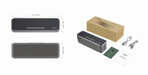 Aukey Eclipse Bluetooth Speaker with two passive speakers for $52.99