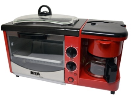 Disa Horno 3 en 1 Horno Tostador Parrilla Cafetera Rojo 19-19-0-005 |  Cyberpuerta.mx