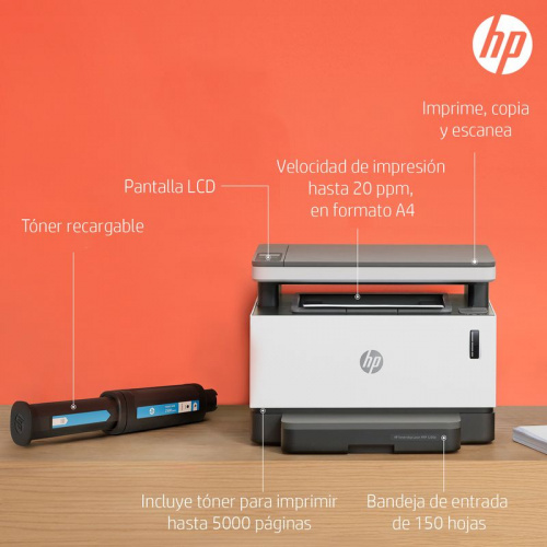 Multifuncional HP Neverstop Laser 1200a Blanco y Negro Láser 4QD21A |  Cyberpuerta.mx