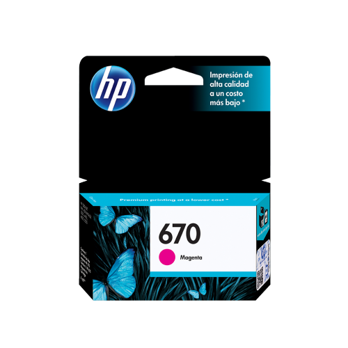 Cartucho HP 670 Magenta Orig 300 Pág para Deskjet 3525, CZ115AL |  Cyberpuerta.mx