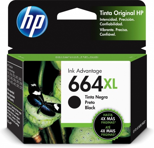 Cartucho HP 664XL Alto Rendimiento Negro Original 480 Pág F6V31AL |  Cyberpuerta.mx