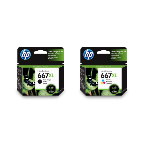 Combo de 2 Cartuchos de Tinta HP 667 XL HP-BUNDLE667XL | Cyberpuerta.mx