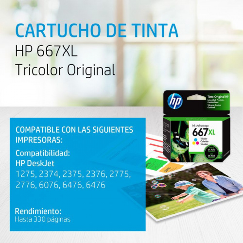 Combo de 2 Cartuchos de Tinta HP 667 XL, HP-SUPERBUNDLE667 | Cyberpuerta.mx