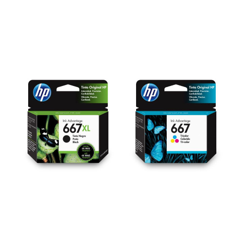 Combo de 2 Cartuchos de Tinta HP 667 XL, HP-SUPERBUNDLE667 | Cyberpuerta.mx
