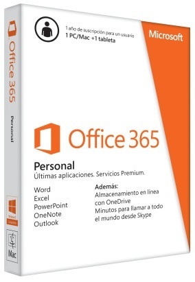 Microsoft Office 365 Personal Español, 1 Usuario, QQ2-00050 