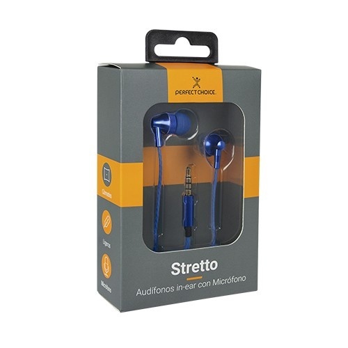 Perfect Choice Audífonos Stretto Alámbrico Azul PC-116615 | Cyberpuerta.mx