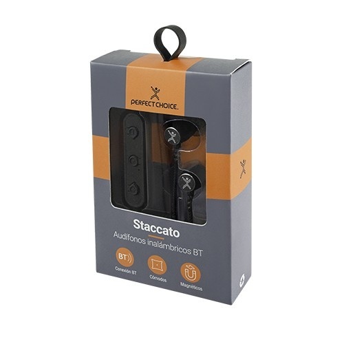 Perfect Choice Audífonos Staccato Inalámbrico BT Negro PC-11663 |  Cyberpuerta.mx