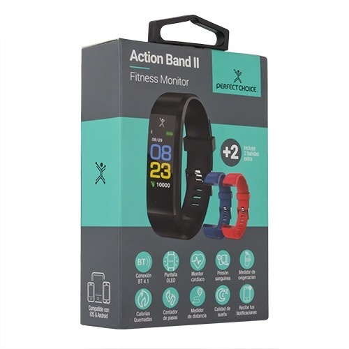 Perfect Choice Smartwatch Action Band II Touch BT Android/iOS PC-27002 |  Cyberpuerta.mx