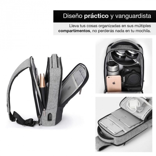 Redlemon Mini Mochila Antirrobo Impermeable p/Notebook Negro 78765 |  Cyberpuerta.mx