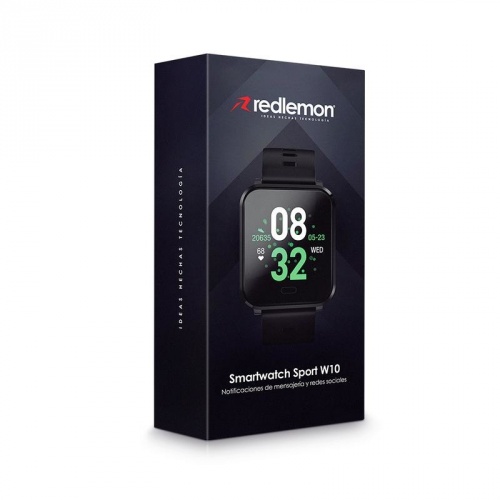 Redlemon Smartwatch W10, Touch, Bluetooth 4.0 Android/iOS Negro 79195 |  Cyberpuerta.mx