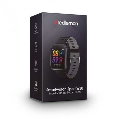 Redlemon Smartwatch W30, Touch, Bluetooth 4.4 Android/iOS Negro 79199 |  Cyberpuerta.mx
