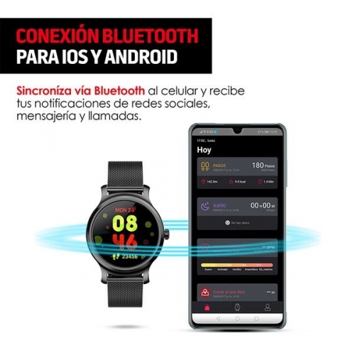 Redlemon Smartwatch Pro W50 Touch Bluetooth Android/iOS 79205-BI |  Cyberpuerta.mx