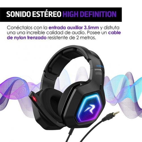 Redlemon Audífonos Gamer G3500 Alámbrico 2m USB/3.5mm 80628 | Cyberpuerta.mx