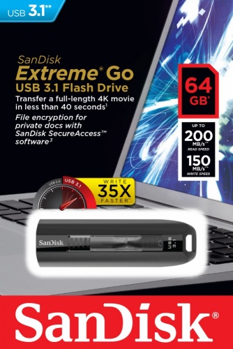 Memoria USB 3.0 Extreme 64GB, Negro, SDCZ800-064G-G46 | Cyberpuerta.mx