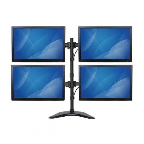Ajustable para monitores de 13 a 27 Pulgadas, soporta hasta 8 kg, plástico, 39,5 x 40 cm Soporte para Monitor Color Negro SONGMICS 
