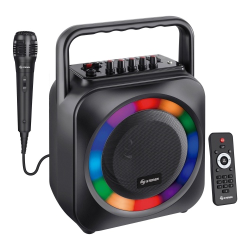 Steren Bocina Portátil con Karaoke AMP-011 Bluetooth 8W RMS AMP-011 |  Cyberpuerta.mx