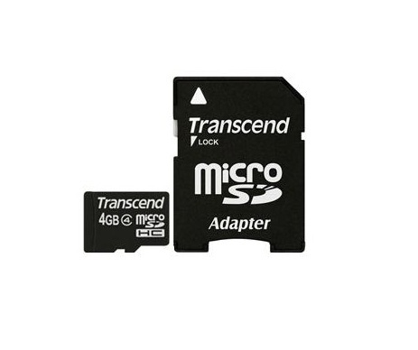 Transcend TS4GUSDHC4 Tarjeta de Memoria Flash Micro SDHC de 4 GB 