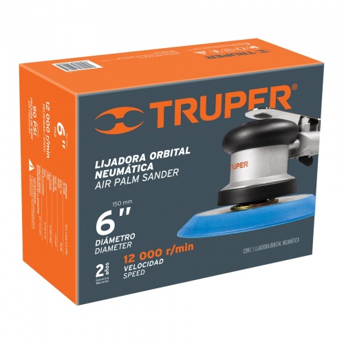 Truper Lijadora Orbital Neumática Industrial TPN-861-2, 6\