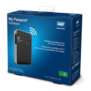 Digital WD Passport Wireless, 1TB, WDBK8Z0010BBK-NESN Cyberpuerta.mx