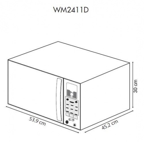 Whirlpool Horno de Microondas WM2411D, 1350W, 1.1 Pies Cúbic WM2411D |  Cyberpuerta.mx