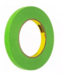 Cinta Adhesiva Masking Tape 233+, 12 Rollos de 24mm x 45m, Verde 
