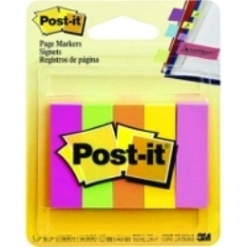 3M Notas Post-it de 0.5'' x 1.75'', 5 Colores Fluorescentes de 50 Hojas c/u, 12 Piezas 