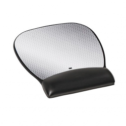 Mousepad 3M con Descansa Muñecas de Gel Precise, Negro/Plata 