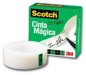 3M Scotch Cinta Mágica 810, 1 Rollo de 19mmx33m, Blanco 