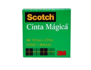 3M Cinta Adhesiva Mágica 810, 1 Rollo de 18mm x 33m 
