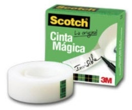 3M Cinta Adhesiva Mágica 810, 1 Rollo de 18mm x 65m, Transparente 