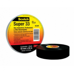 3M Cinta Aislante ME900103271, Rollo de 1.8cm x 20 Metros, Negro, 1 Pieza 