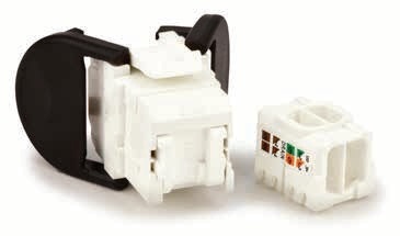 3M Jack de Red Cat6, RJ-45, Negro/Blanco 