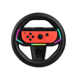 4Gamers Racing Wheel, Inalámbrico, Negro, para Nintendo Switch 