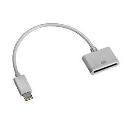 4XEM Adaptador Lightning Macho - 30-pin Hembra, Blanco, para iPhone/iPad 