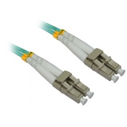 4XEM Cable Fibra Óptica Multimodo LC Macho - LC Macho, 1 Metro, Azul 