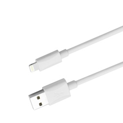 4XEM Cable Lightning Macho - USB A Macho, 90cm, Blanco, 10 Piezas 