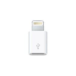 4XEM Adaptador Lightning Macho - Micro-USB Hembra, Blanco 