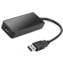 4XEM Adaptador USB Macho - HDMI Hembra, Negro 