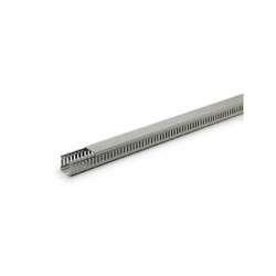 ABB Canaleta Ranurada de PVC, 25 x 30mm, 2 Metros, Gris 