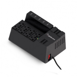 Regulador Ablerex AB-R1208USB, 600W, 1200VA, Entrada 120V, Salida 120V, 8 Contactos 