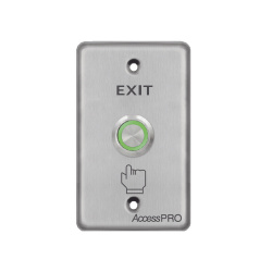 AccessPRO Botón de Salida APBIVC, Alámbrico, Acero Inoxidable/Verde 