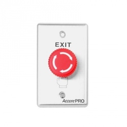 AccessPRO Botón de Salida de Emergencia APBSEM, Alámbrico, Aluminio 