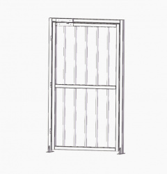 AccessPRO Puerta de Cortesía XD-100, Acero Inoxidable 