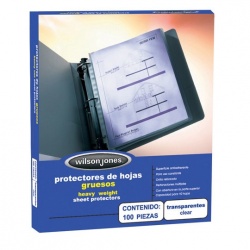 Acco Wilson Jones Micas P0571, Paquete de 100 Piezas de Tamaño Carta, Transparente 