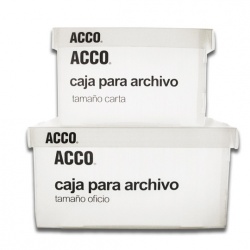 Acco Caja Plástico Archivo, Tamaño Carta Blanco P3477 | Abasteo.mx