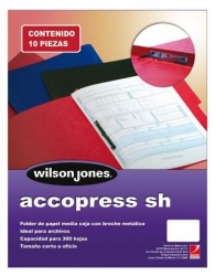 Acco Carpeta con Broche P4566, para 150 Hojas de Tamaño Oficio, 10 Piezas 