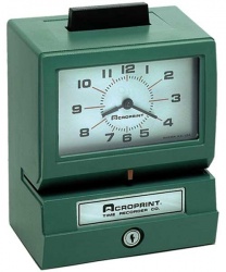Acrorprint Reloj Checador Mécanico Izquierdo 125QL4, Analógico, Verde 