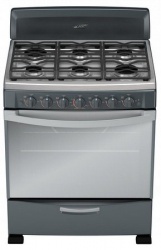 Acros Estufa al Piso de 30'' AF5570J, 4 Quemadores Estándar + 2 Quemadores Súper, Plata 