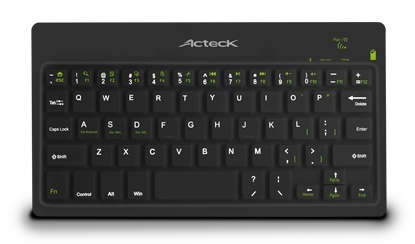 Teclado Acteck BK-600, Inalámbrico, USB/Bluetooth, Negro (Español) 